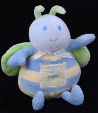 Carters Starters Lets Be Friends Blue BEE Rattle Lovey Plush